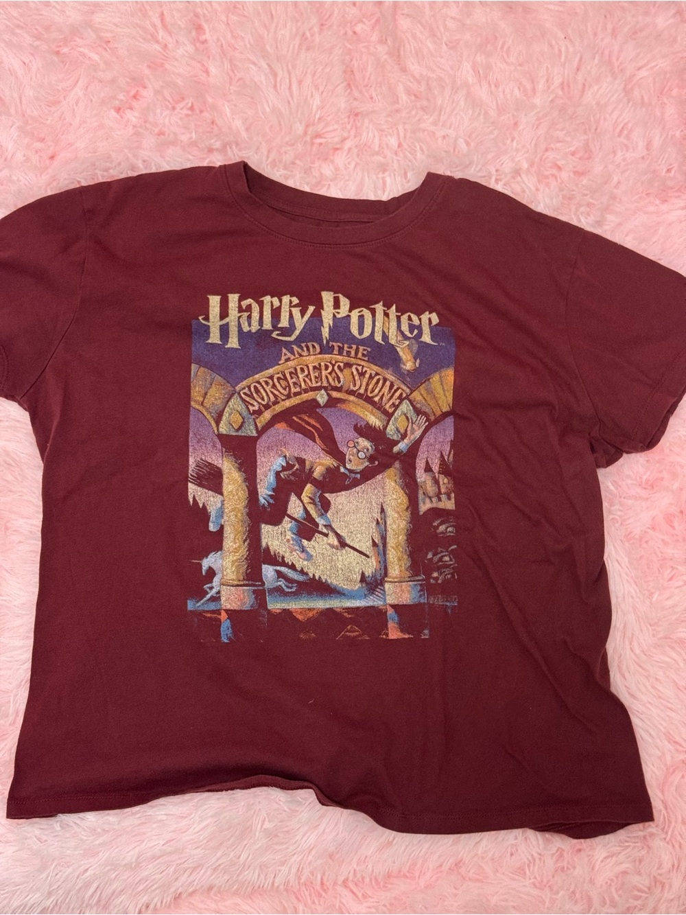 Source Unknown Maroon Harry Potter Graphic Tee - Multicolor Print